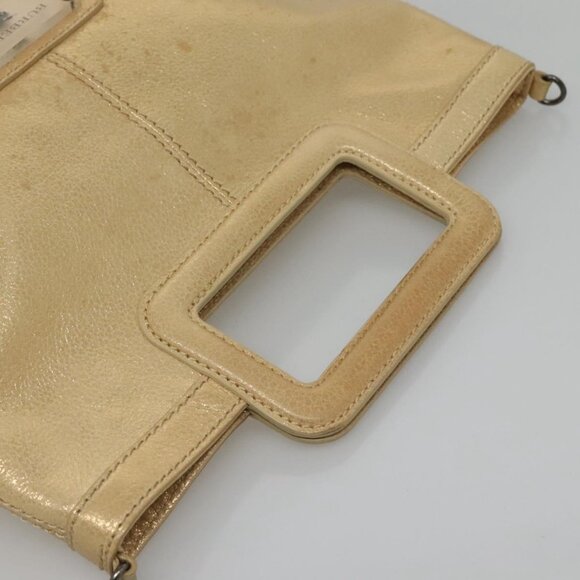 BURBERRY Blue Label Hand Bag Leather 2way Gold - Picture 6 of 15